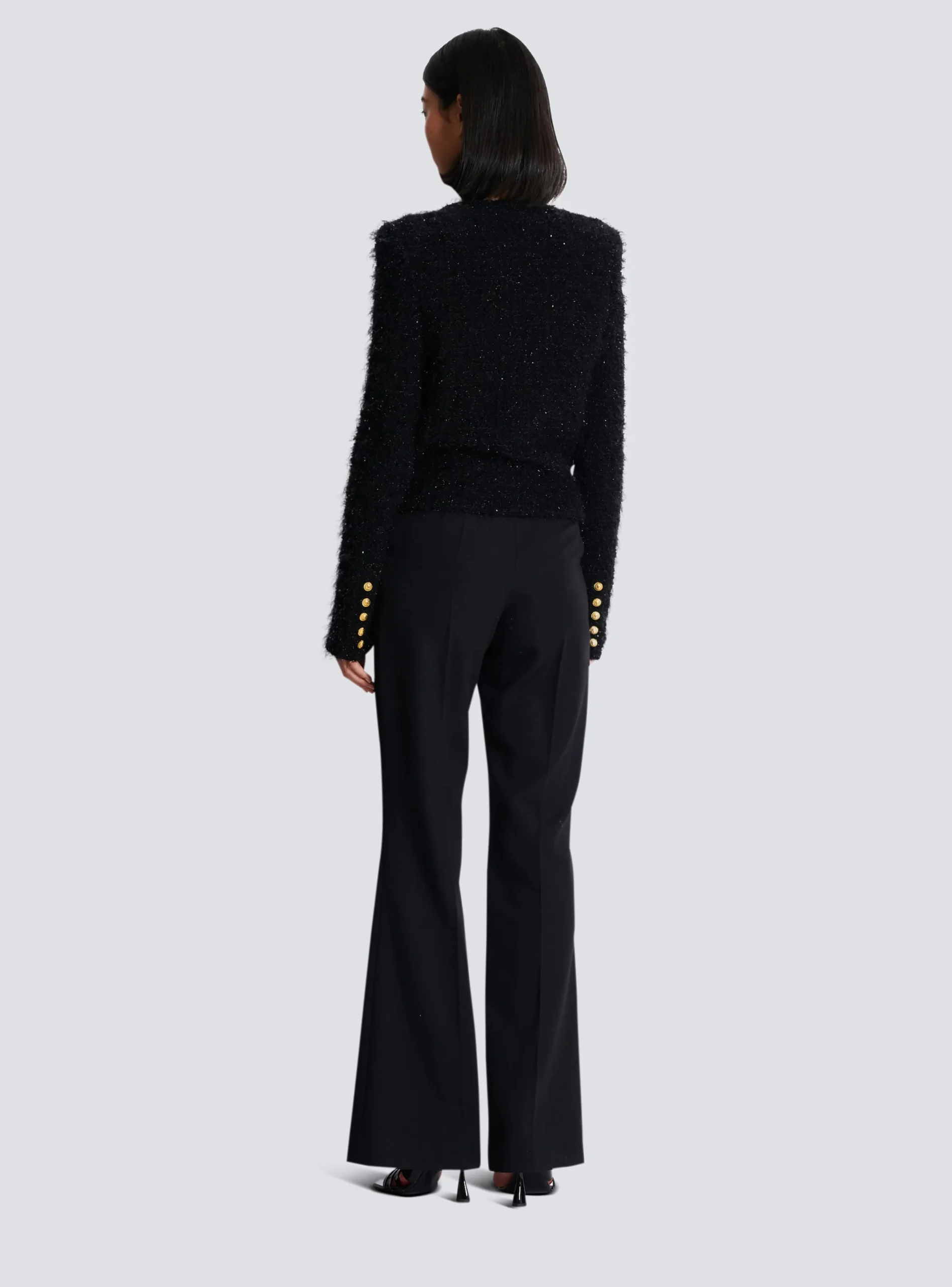 Buttons Tweed Jacket-Balmain Best Sale
