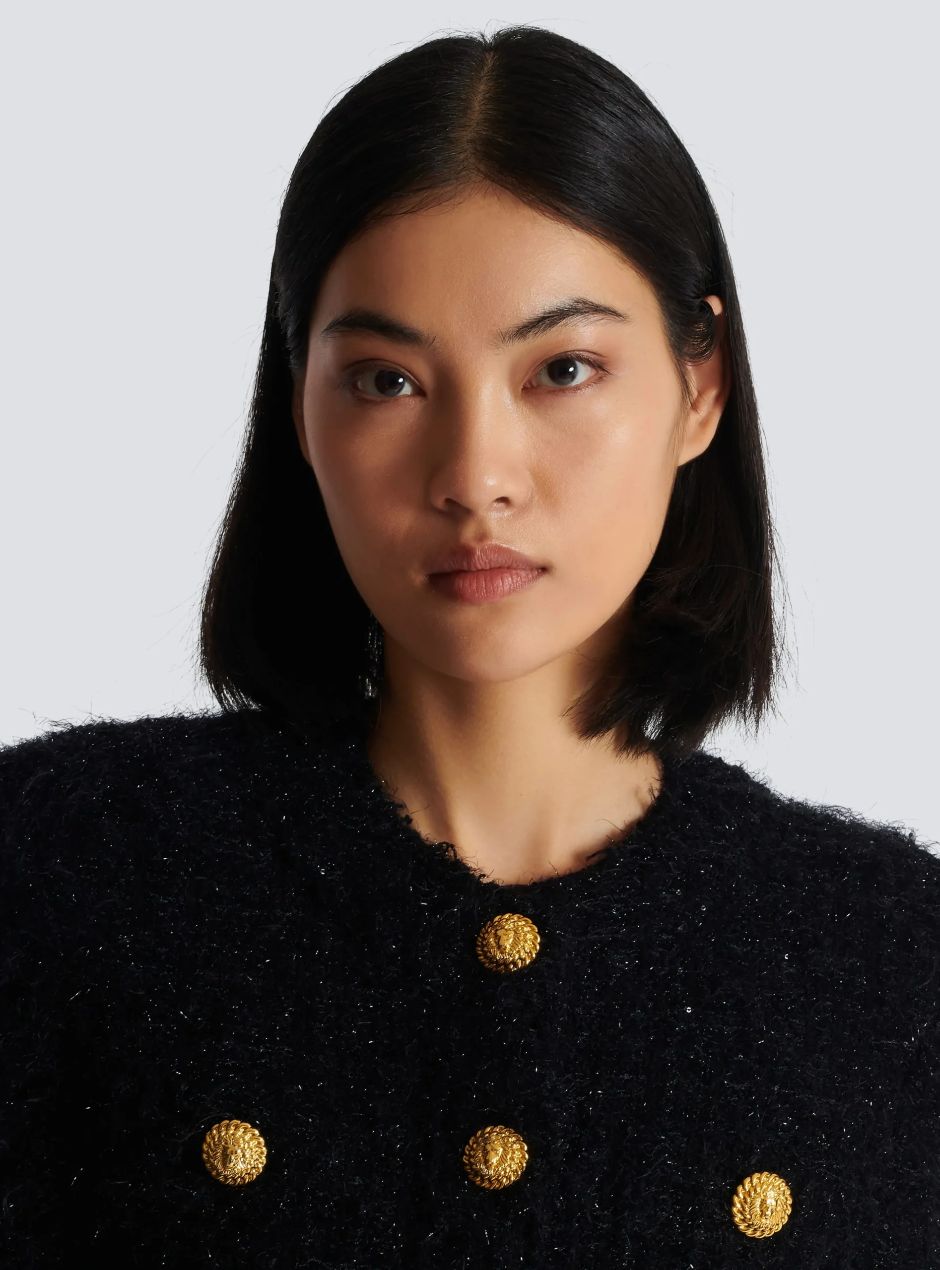 Buttons Tweed Jacket-Balmain Best Sale