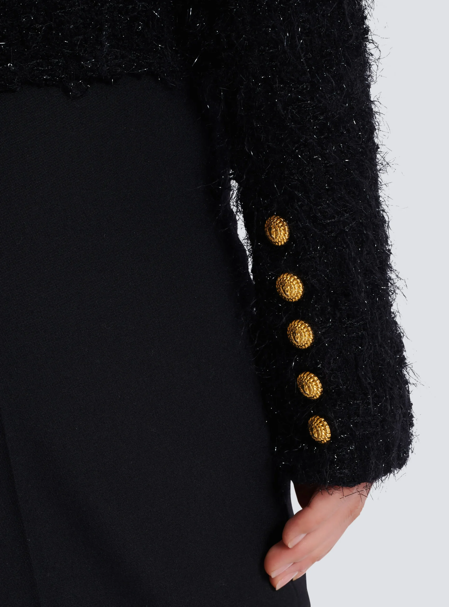 Buttons Tweed Jacket-Balmain Best Sale