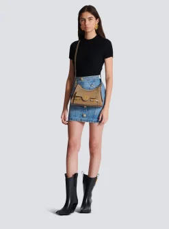 Calfskin B-Buzz Hobo Bag-Balmain Shop