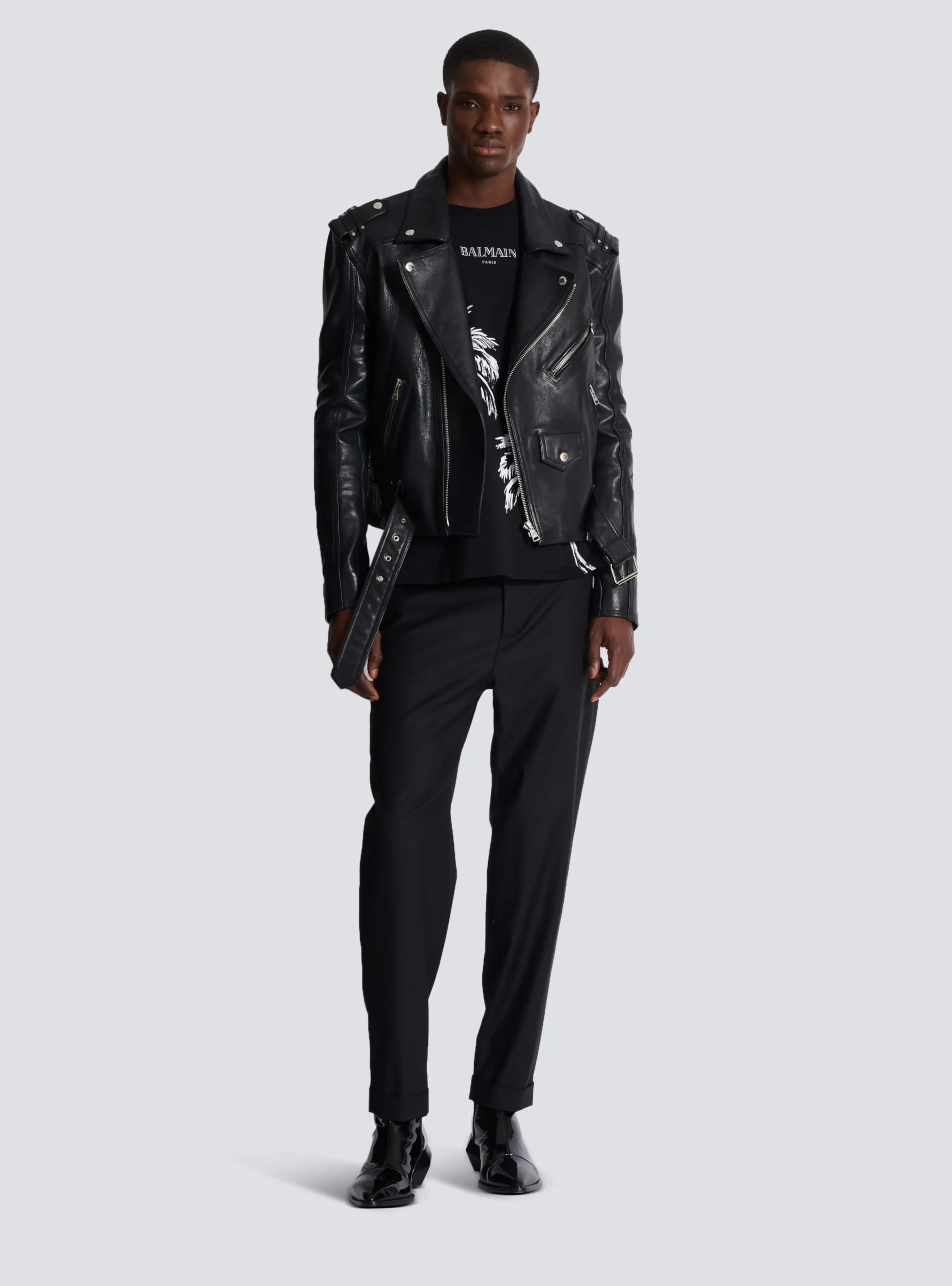 Calfskin Biker Jacket-Balmain Best