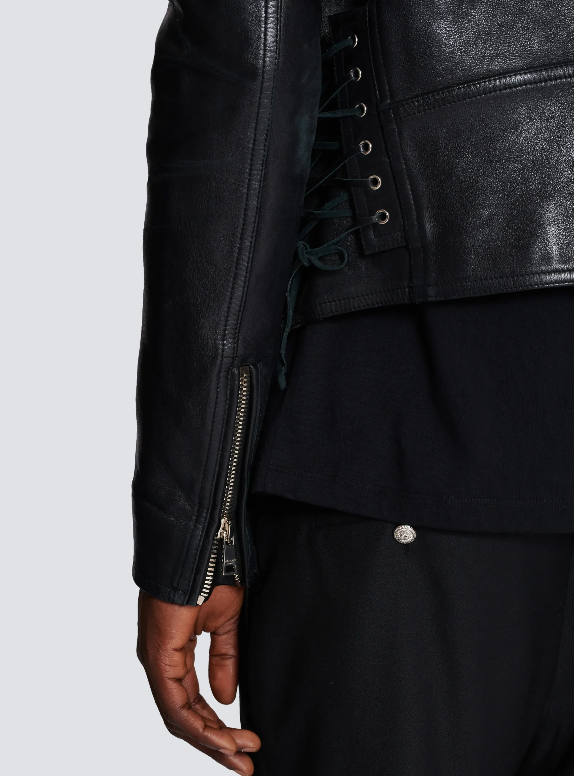 Calfskin Biker Jacket-Balmain Best
