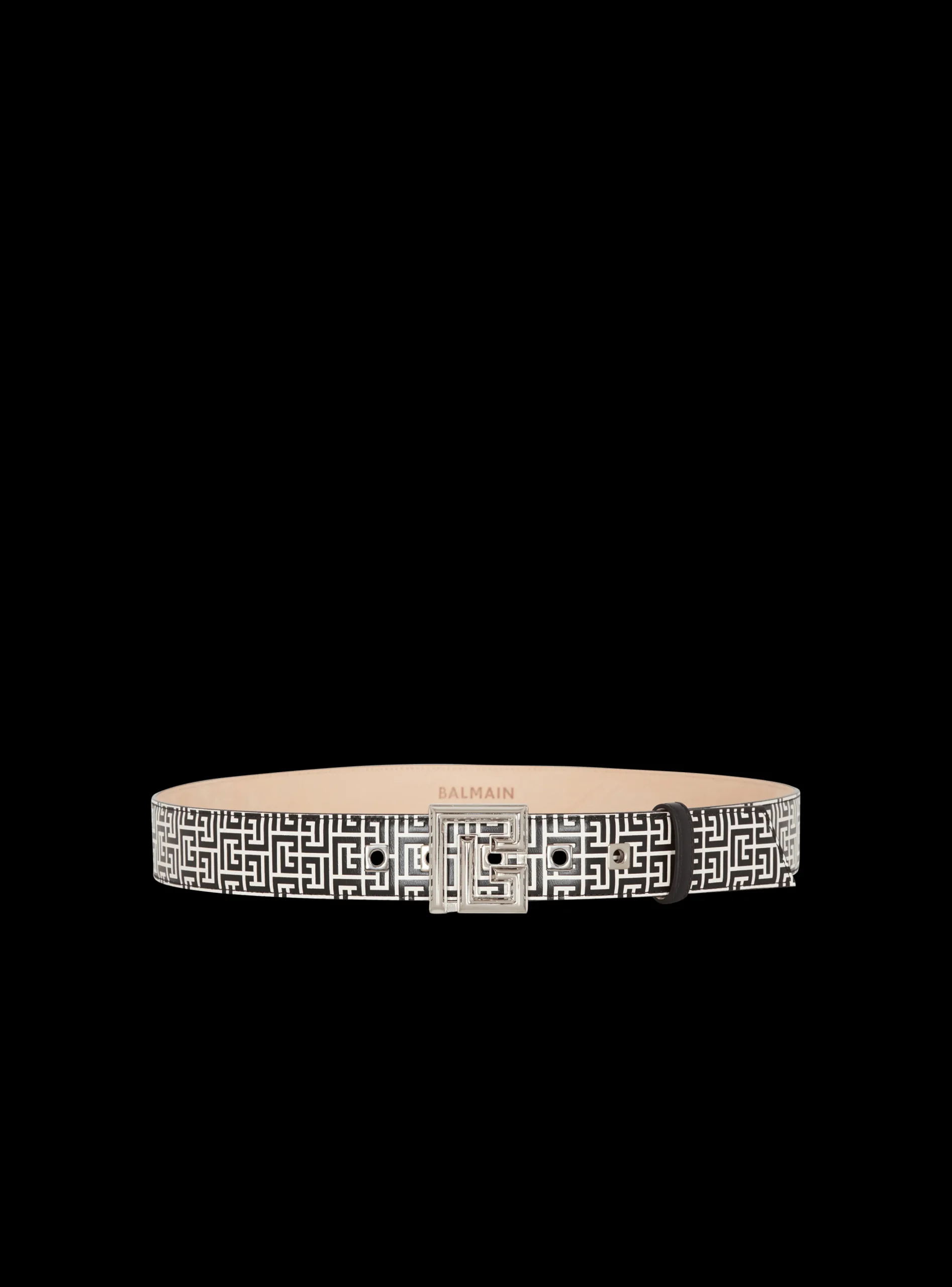 Calfskin PB Belt Embossed With The PB Labyrinth Monogram-Balmain Store