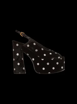 Cam Sandals In Velvet With Polka Dots-Balmain New