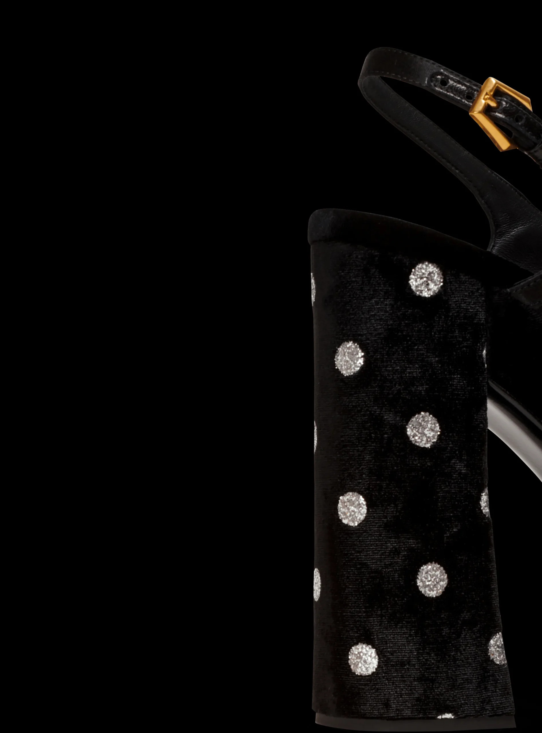Cam Sandals In Velvet With Polka Dots-Balmain New