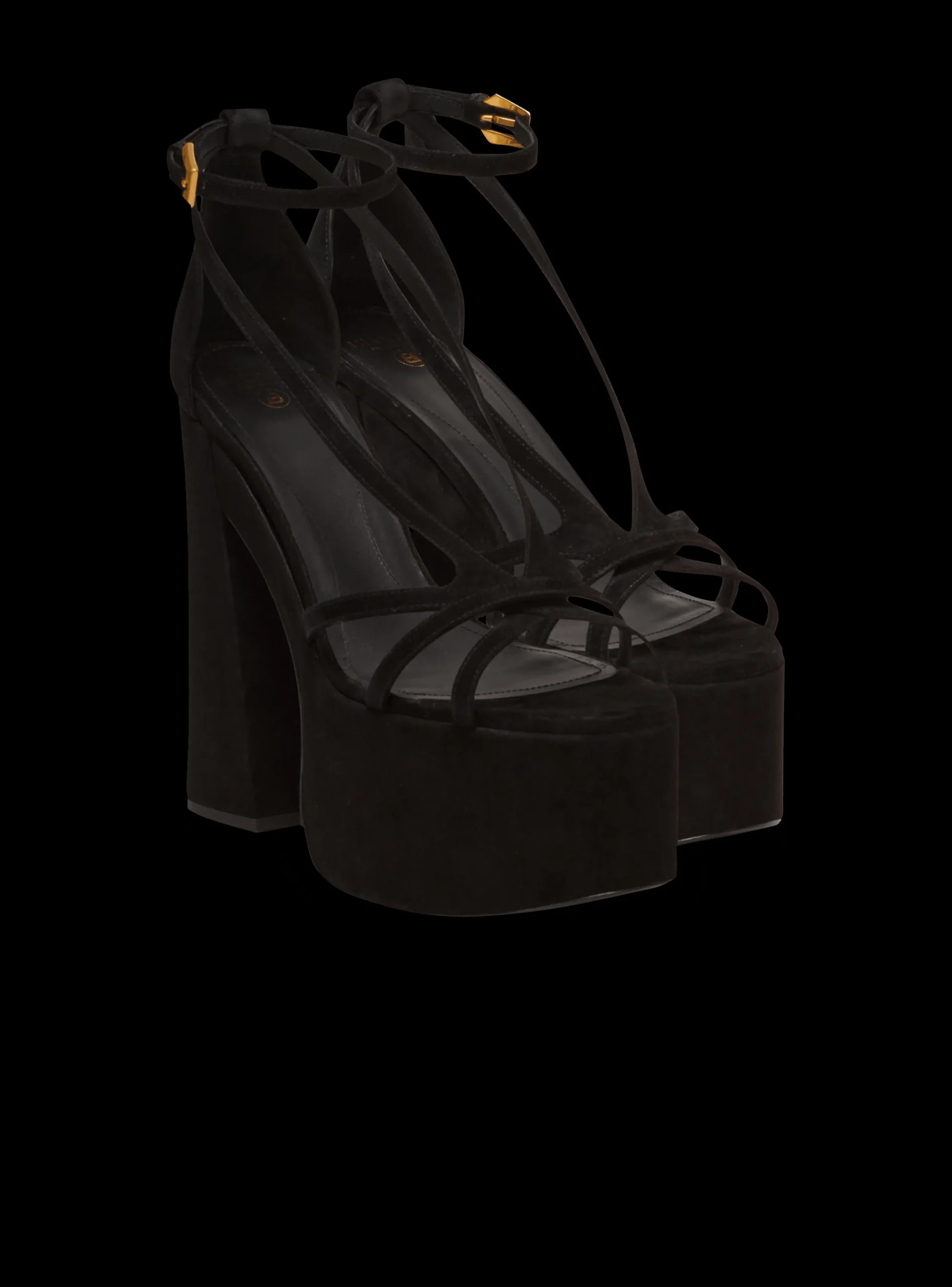 Cam Suede Platform Sandals-Balmain Hot