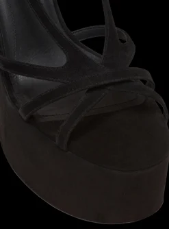 Cam Suede Platform Sandals-Balmain Hot