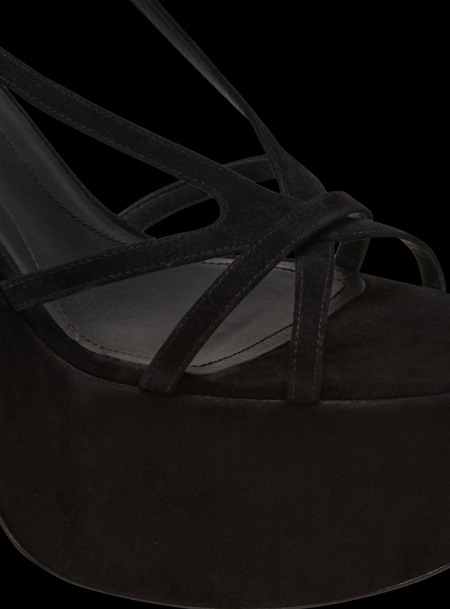 Cam Suede Platform Sandals-Balmain Hot