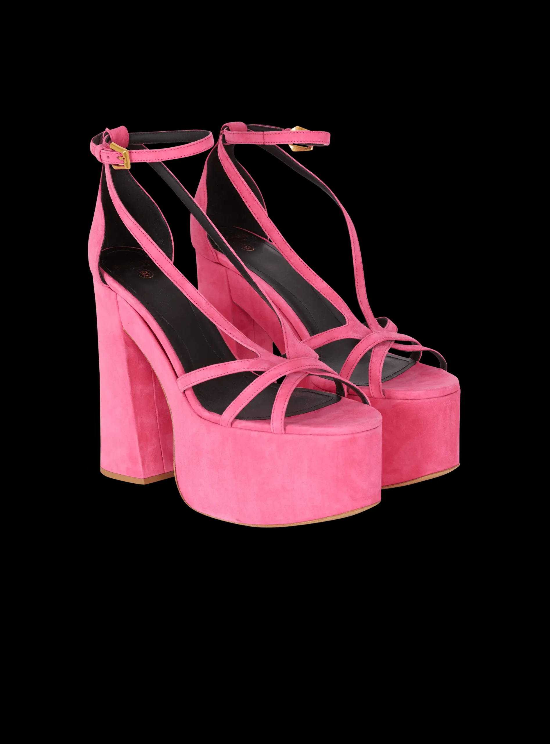Cam Suede Platform Sandals-Balmain Outlet