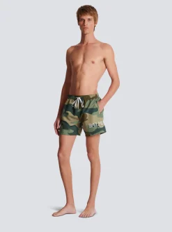 Camouflage Swim Shorts-Balmain Discount