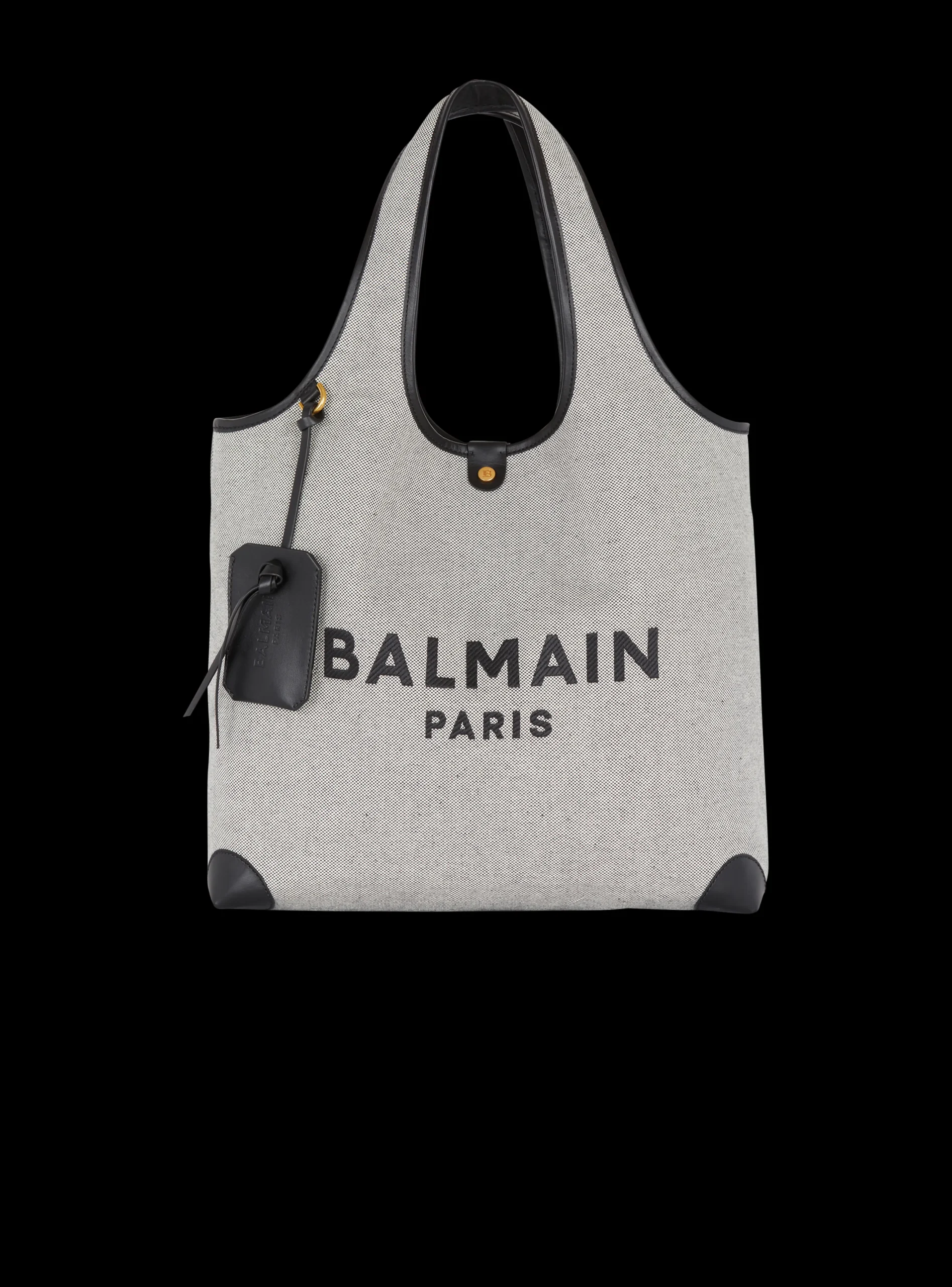 Canvas And Leather B-army Grocery Bag-Balmain Clearance