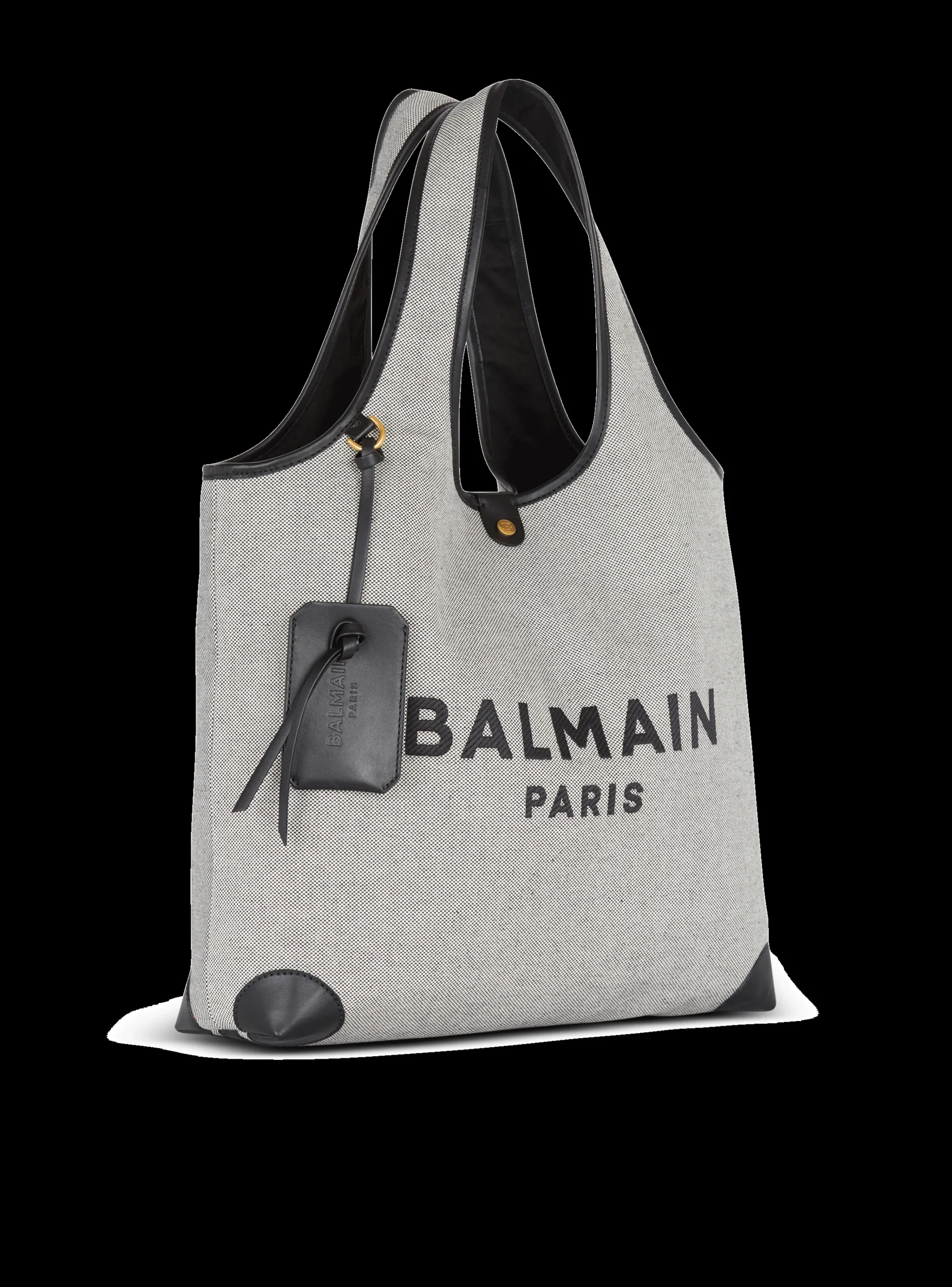 Canvas And Leather B-army Grocery Bag-Balmain Clearance