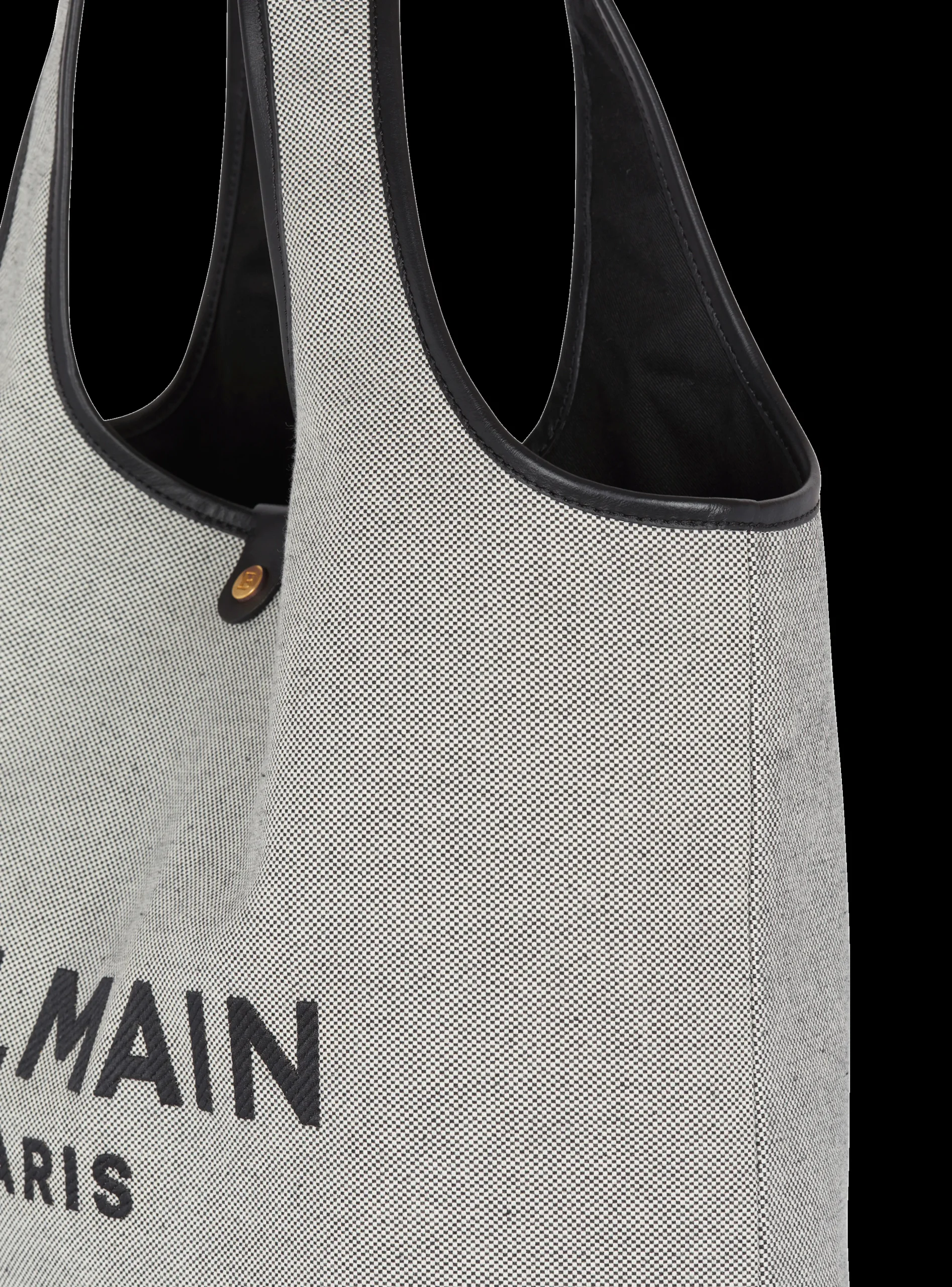 Canvas And Leather B-army Grocery Bag-Balmain Clearance