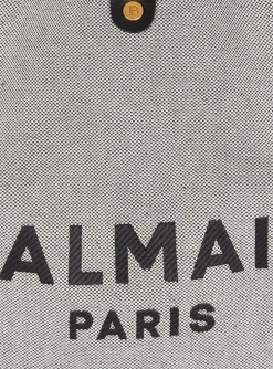 Canvas And Leather B-army Grocery Bag-Balmain Clearance