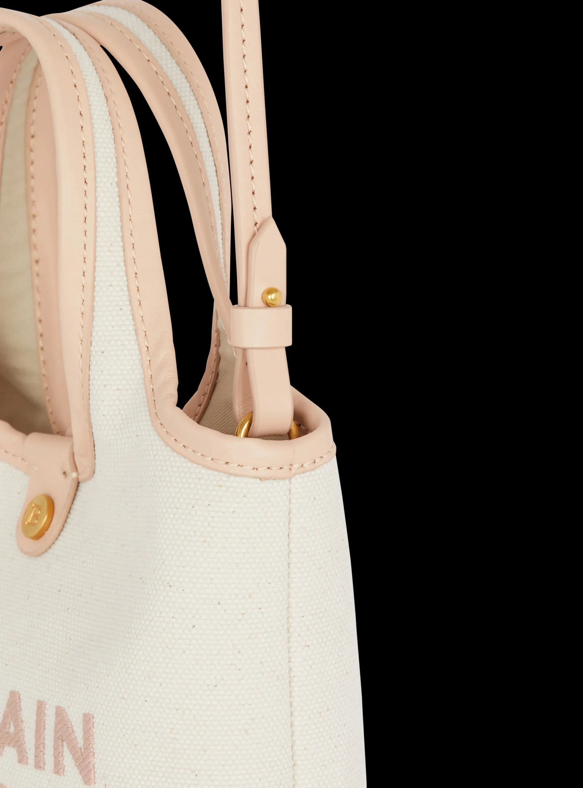 Canvas And Leather B-army Grocery Bag-Balmain Clearance