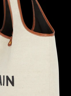 Canvas And Leather B-army Grocery Bag-Balmain Hot