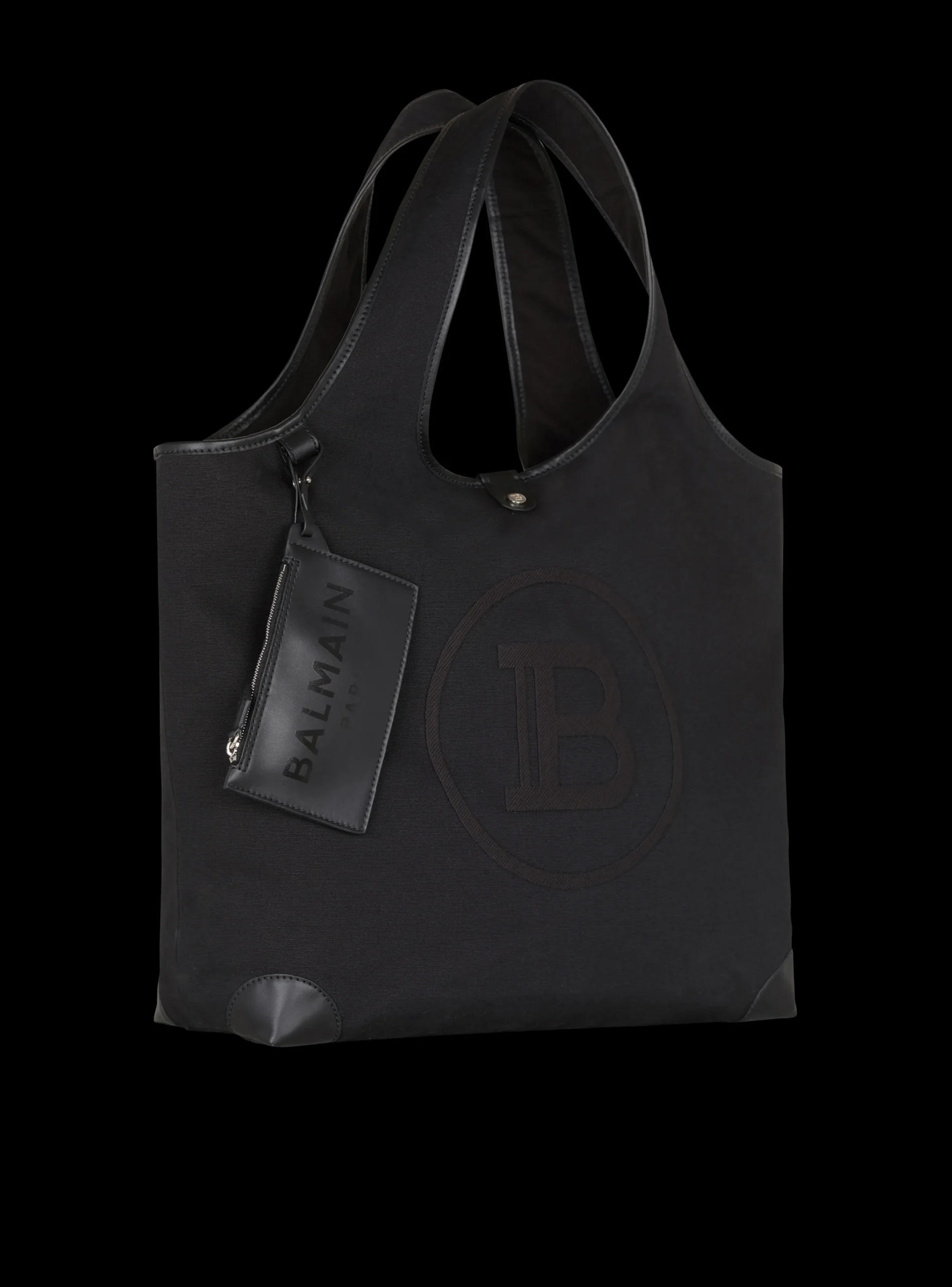 Canvas And Leather Grocery Bag-Balmain Clearance