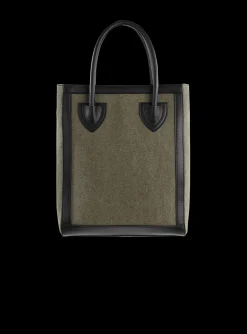 Canvas B-Army 26 Bag With Leather Panels-Balmain Fashion
