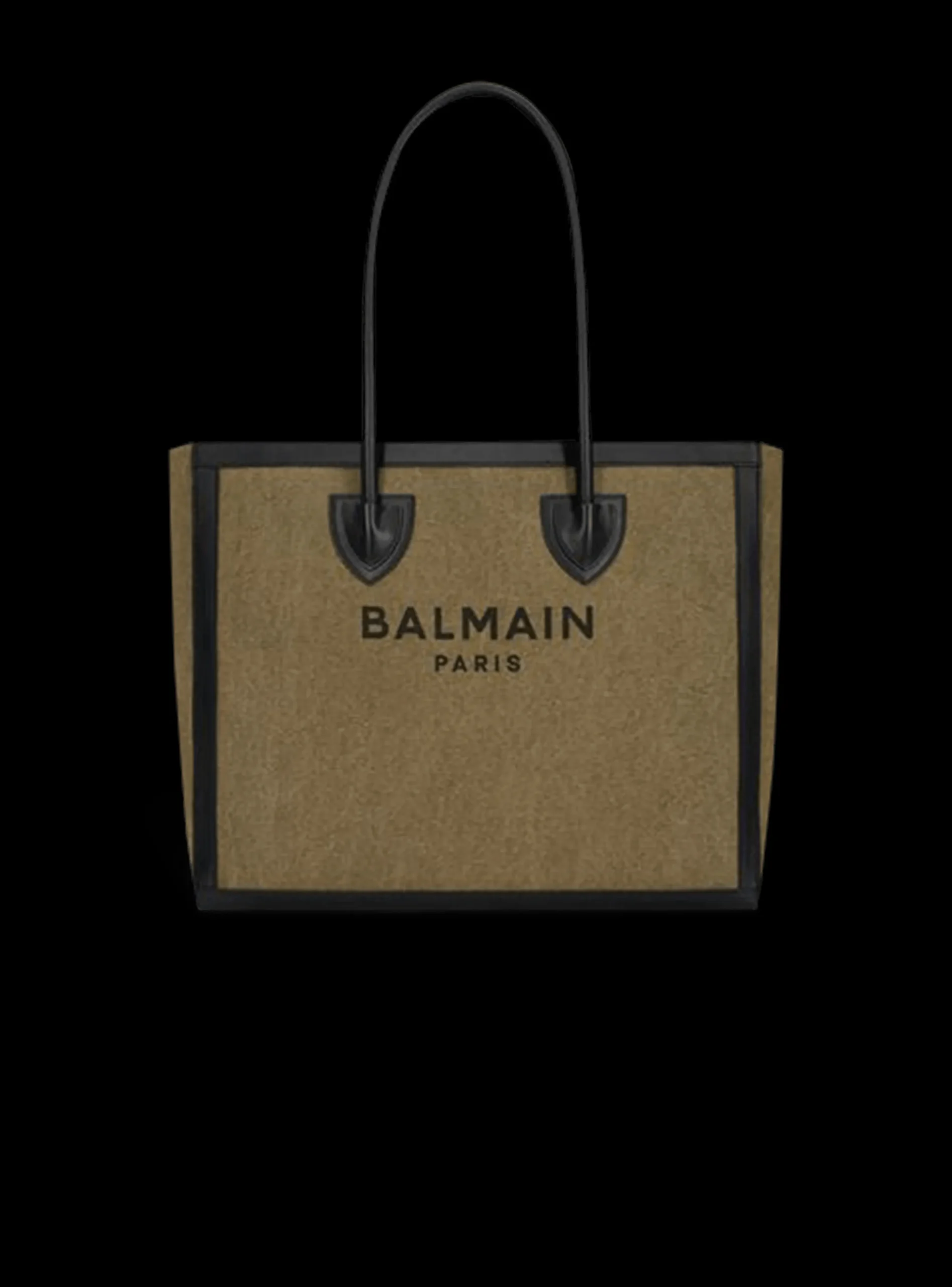 Canvas B-Army 42 Tote With Leather Panels-Balmain New