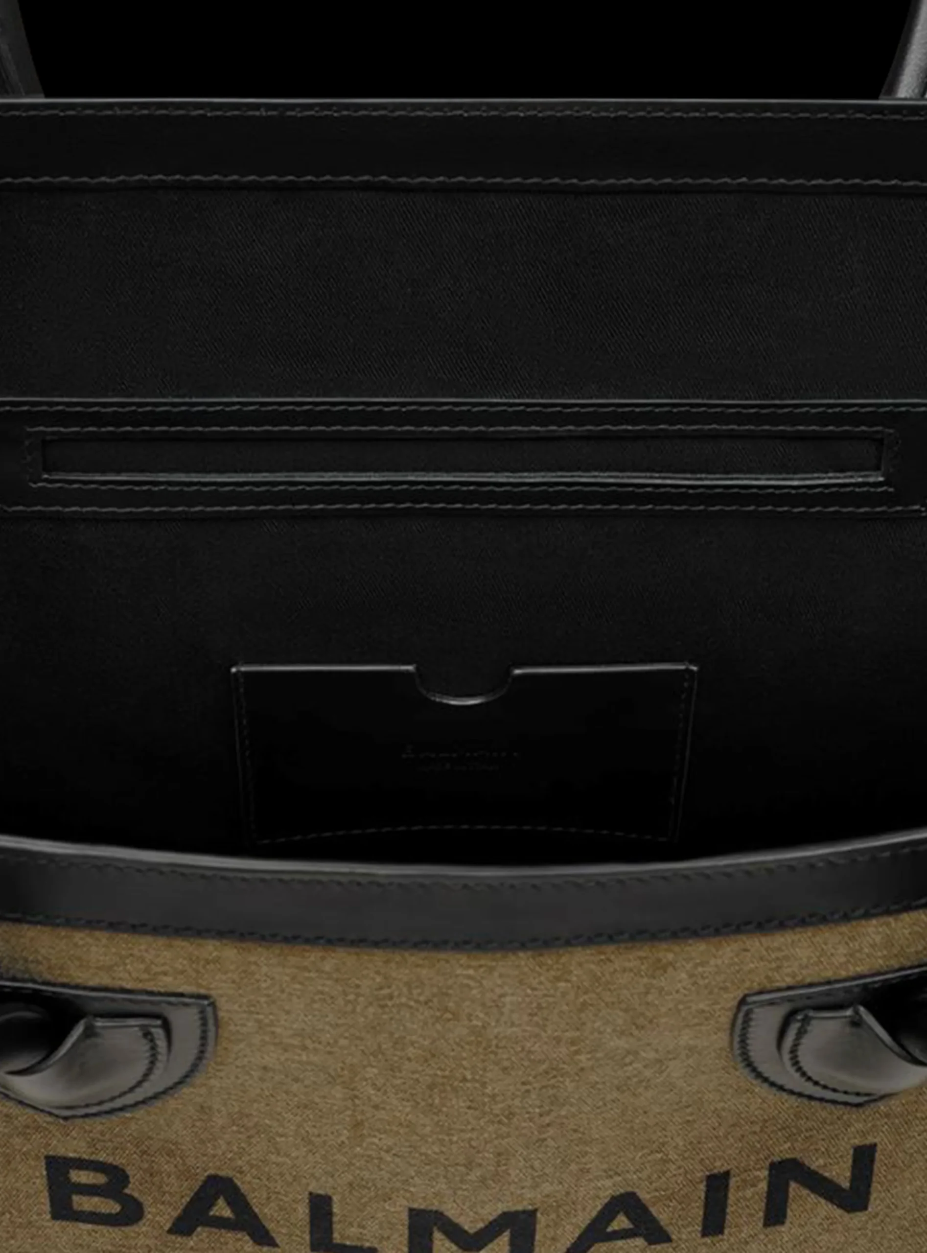Canvas B-Army 42 Tote With Leather Panels-Balmain New