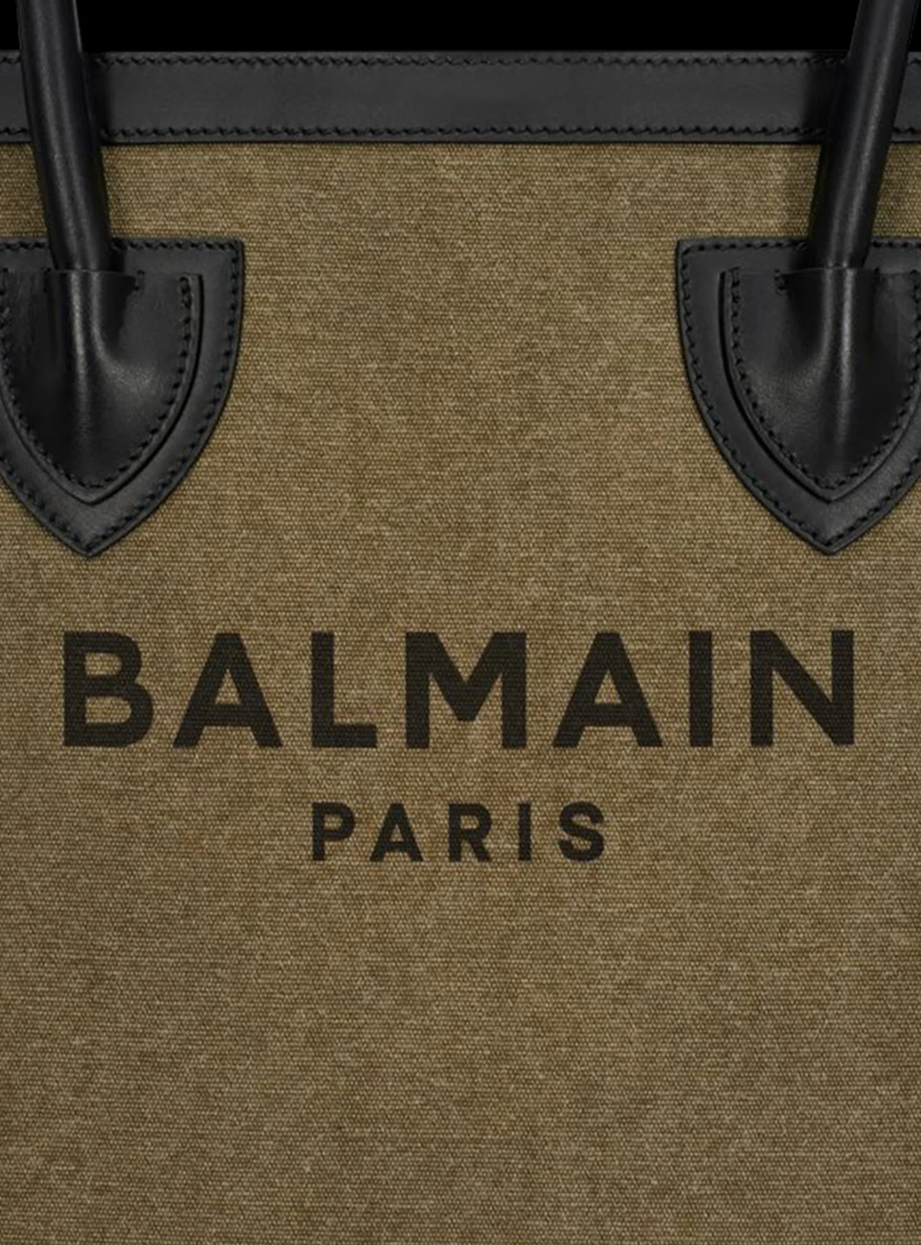 Canvas B-Army 42 Tote With Leather Panels-Balmain New