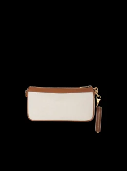 Canvas B-Army Clutch Bag With Leather Panels-Balmain Store