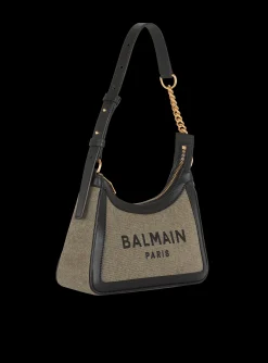 Canvas B-Army Handbag With Leather Panels-Balmain Fashion