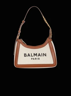 Canvas B-Army Handbag With Leather Panels-Balmain Store