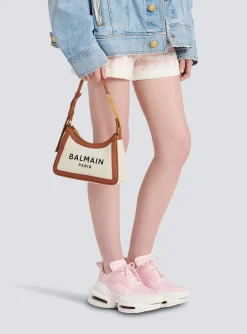 Canvas B-Army Handbag With Leather Panels-Balmain Store