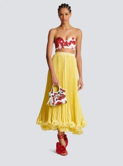 Canvas B-Army Mini Grocery Bag With A Roses Print-Balmain Flash Sale