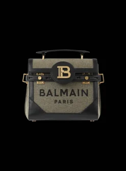 Canvas B-Buzz 23 Bag With Leather Panels-Balmain Cheap