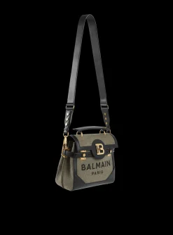 Canvas B-Buzz 23 Bag With Leather Panels-Balmain Cheap