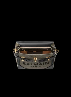 Canvas B-Buzz 23 Bag With Leather Panels-Balmain Cheap