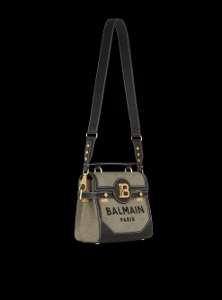 Canvas B-Buzz 23 Bag With Leather Panels-Balmain Sale