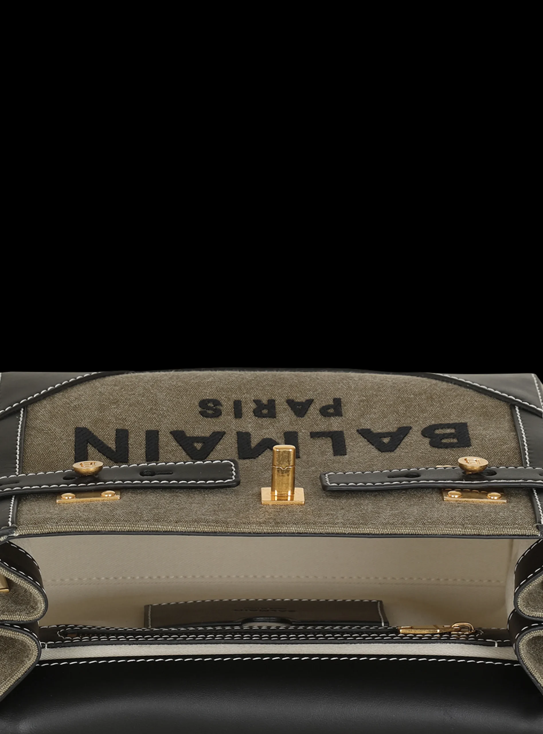 Canvas B-Buzz 23 Bag With Leather Panels-Balmain Sale