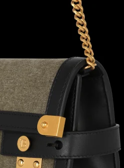 Canvas B-Buzz 23 Clutch Bag With Leather Panels-Balmain Cheap