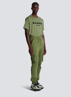 Cargo Joggers With Paris Print-Balmain Shop
