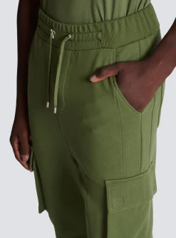 Cargo Joggers With Paris Print-Balmain Shop