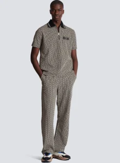 Casual Monogram Jacquard Trousers-Balmain Cheap
