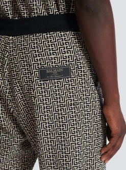 Casual Monogram Jacquard Trousers-Balmain Cheap