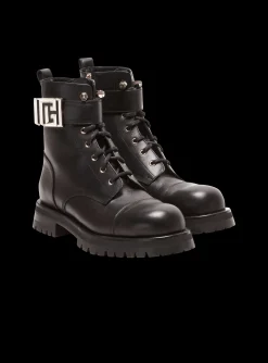 Charlie Leather Ranger Boots-Balmain Cheap