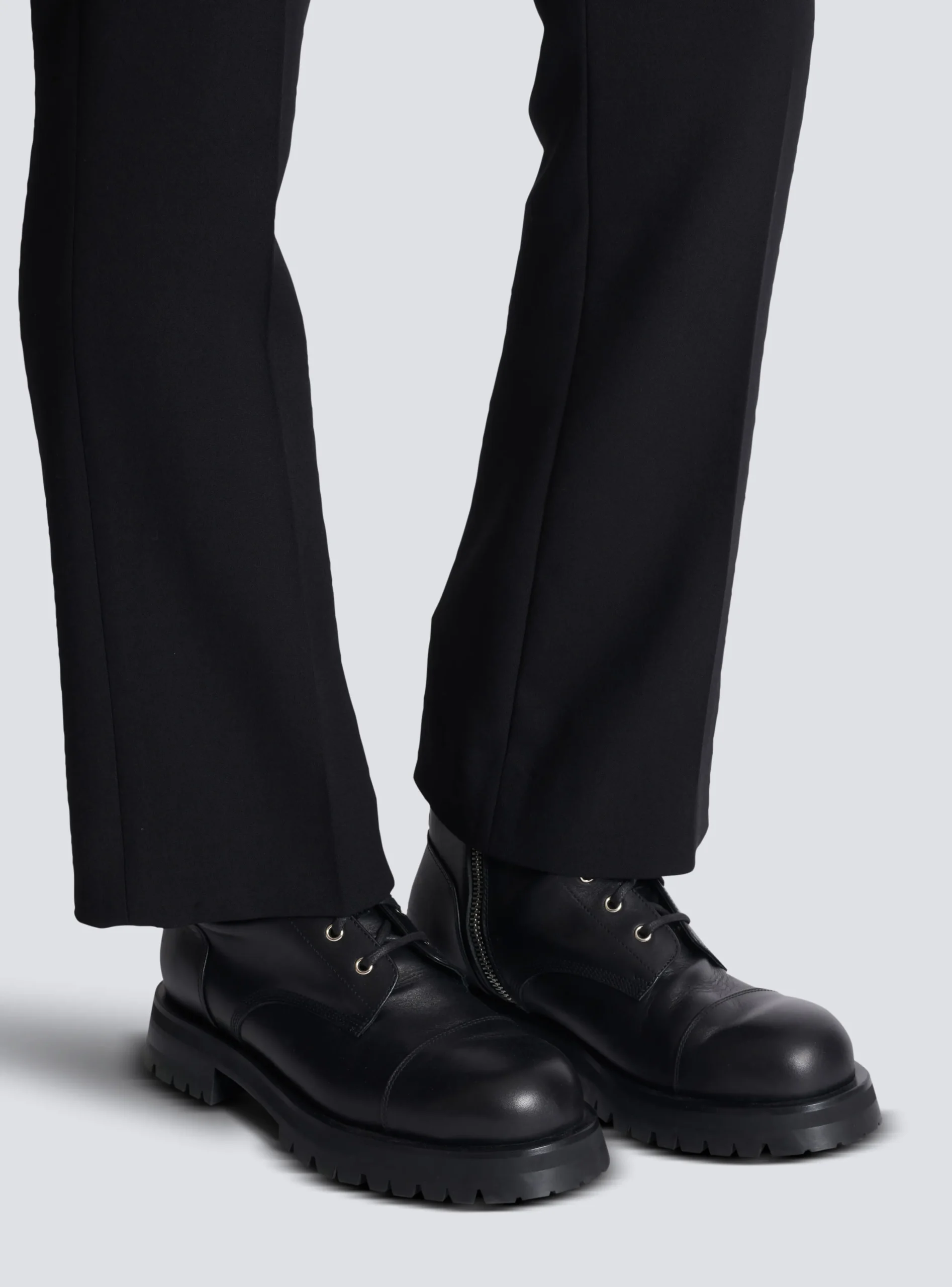 Charlie Leather Ranger Boots-Balmain Cheap