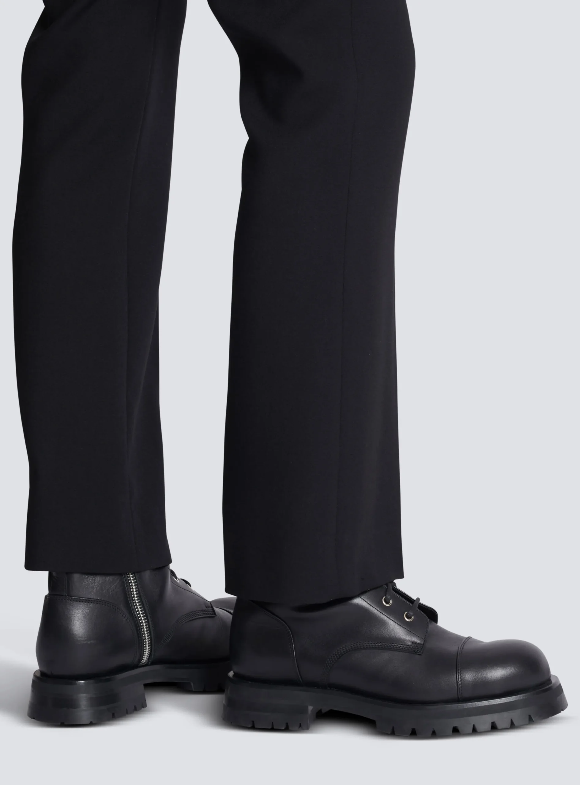 Charlie Leather Ranger Boots-Balmain Cheap