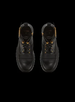Charlie Leather Ranger Boots-Balmain Cheap