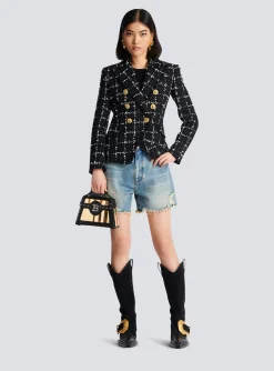 Check Tweed 6-button Jacket-Balmain Flash Sale