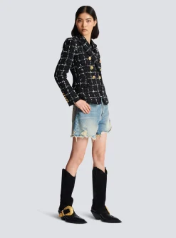 Check Tweed 6-button Jacket-Balmain Flash Sale