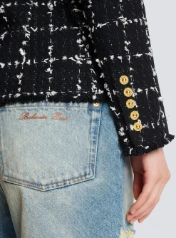 Check Tweed 6-button Jacket-Balmain Flash Sale