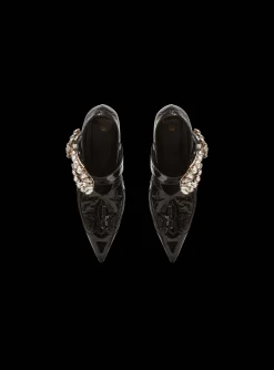 Clara Western Patchwork Patent Leather Pumps-Balmain Online