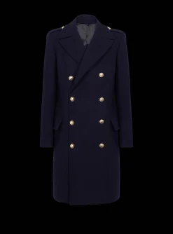 Coat In Felted Double-faced Wool-Balmain Store
