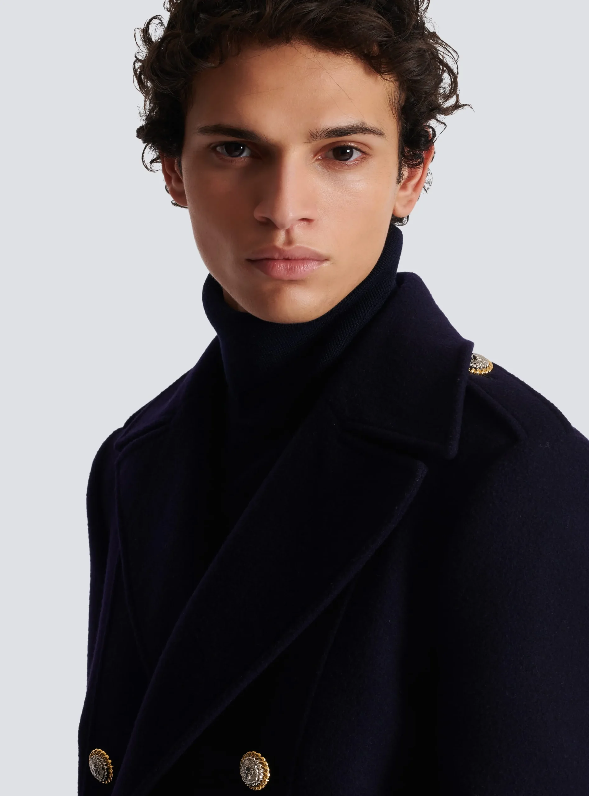 Coat In Felted Double-faced Wool-Balmain Store